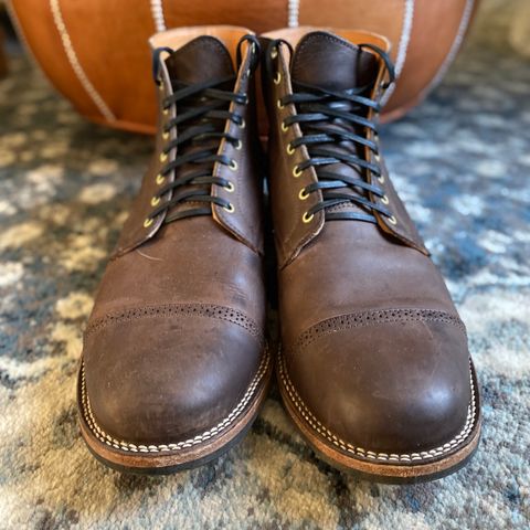 View photo of Viberg Service Boot BCT in Maryam 1071 Port Vitello Calf