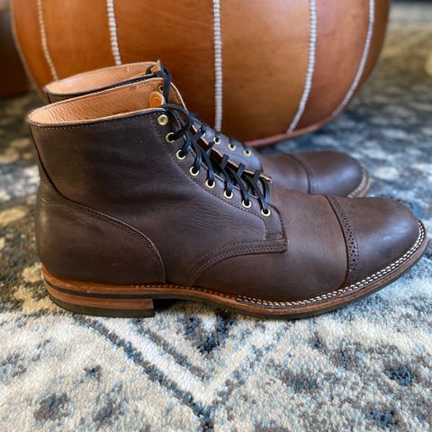 View photo of Viberg Service Boot BCT in Maryam 1071 Port Vitello Calf