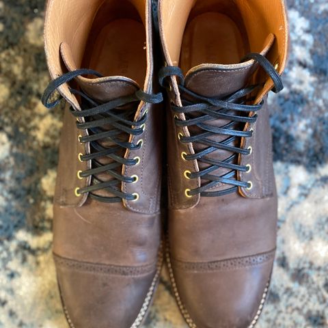 View photo of Viberg Service Boot BCT in Maryam 1071 Port Vitello Calf