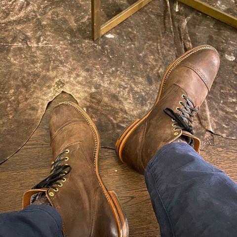 View photo of Viberg Service Boot BCT in Maryam 1071 Port Vitello Calf