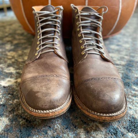 View photo of Viberg Service Boot BCT in Maryam 1071 Port Vitello Calf