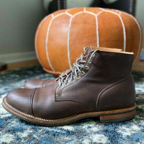 View photo of Viberg Service Boot BCT in Maryam 1071 Port Vitello Calf