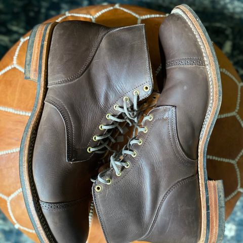 View photo of Viberg Service Boot BCT in Maryam 1071 Port Vitello Calf