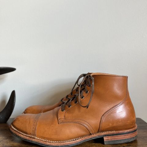 View photo of Viberg Service Boot BCT in Horween Bourbon Workshoe Butt