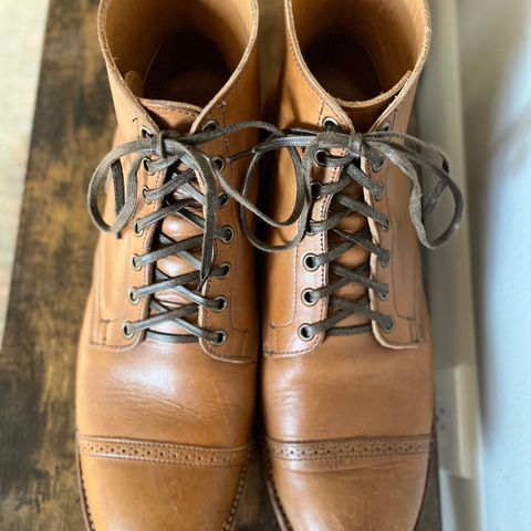 View photo of Viberg Service Boot BCT in Horween Bourbon Workshoe Butt