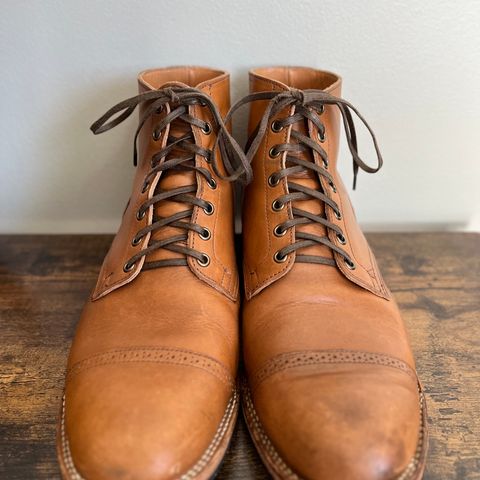 View photo of Viberg Service Boot BCT in Horween Bourbon Workshoe Butt