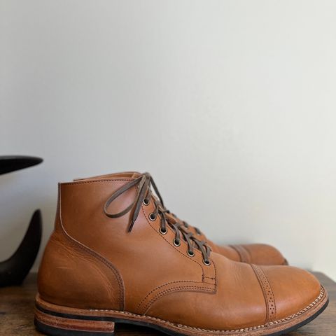 View photo of Viberg Service Boot BCT in Horween Bourbon Workshoe Butt