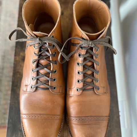 View photo of Viberg Service Boot BCT in Horween Bourbon Workshoe Butt