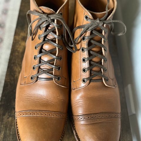 View photo of Viberg Service Boot BCT in Horween Bourbon Workshoe Butt