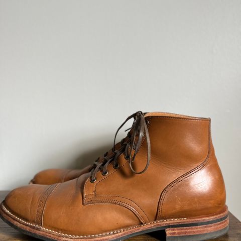 View photo of Viberg Service Boot BCT in Horween Bourbon Workshoe Butt