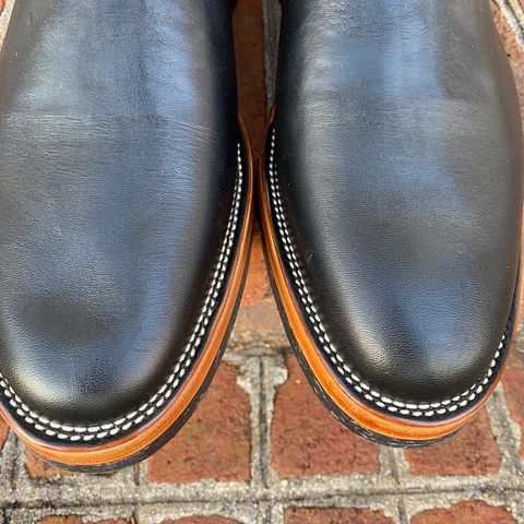 View photo of Benzein The Seventh Chelsea Boot in Shinki Black Latigo Teacore Horsehide