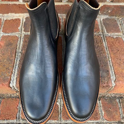 View photo of Benzein The Seventh Chelsea Boot in Shinki Black Latigo Teacore Horsehide