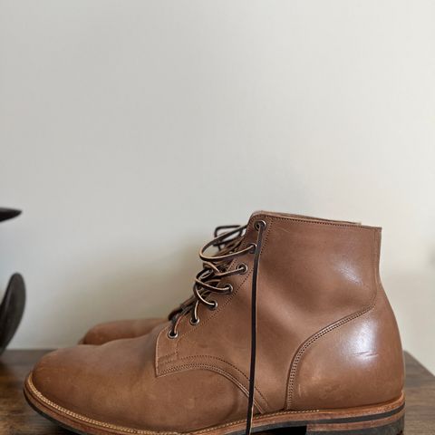 View photo of Viberg Service Boot in Maryam Taupe TPR Horsebutt