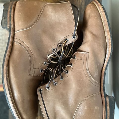 View photo of Viberg Service Boot in Maryam Taupe TPR Horsebutt