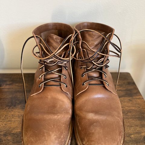 View photo of Viberg Service Boot in Maryam Taupe TPR Horsebutt