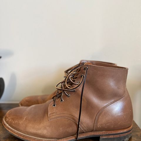 View photo of Viberg Service Boot in Maryam Taupe TPR Horsebutt