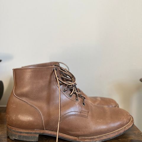 View photo of Viberg Service Boot in Maryam Taupe TPR Horsebutt