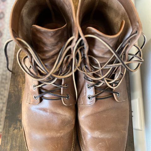 View photo of Viberg Service Boot in Maryam Taupe TPR Horsebutt