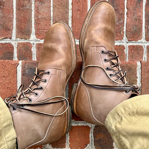 View photo of Viberg Service Boot in Maryam Taupe TPR Horsebutt