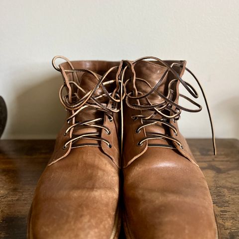 View photo of Viberg Service Boot in Maryam Taupe TPR Horsebutt