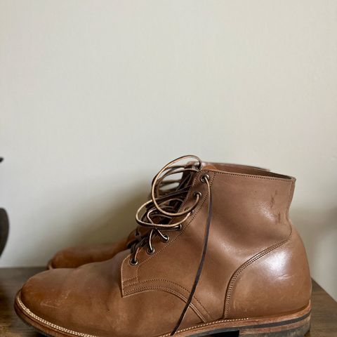 View photo of Viberg Service Boot in Maryam Taupe TPR Horsebutt