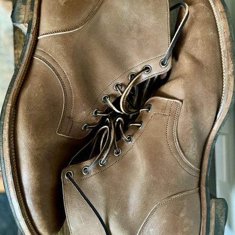 View photo of Viberg Service Boot in Maryam Taupe TPR Horsebutt