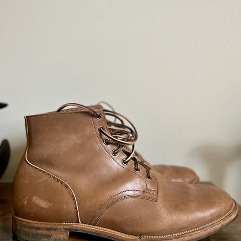 View photo of Viberg Service Boot in Maryam Taupe TPR Horsebutt