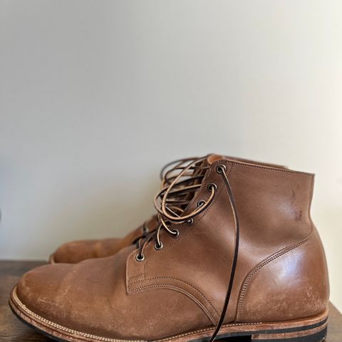 View photo of Viberg Service Boot in Maryam Taupe TPR Horsebutt