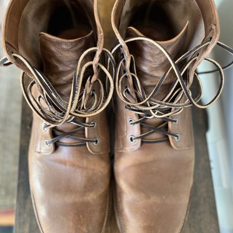 View photo of Viberg Service Boot in Maryam Taupe TPR Horsebutt