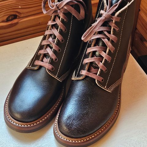 John Lofgren M-43 Service Shoes in Horween Dark Brown Waxed Flesh