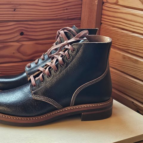 John Lofgren M-43 Service Shoes in Horween Dark Brown Waxed Flesh