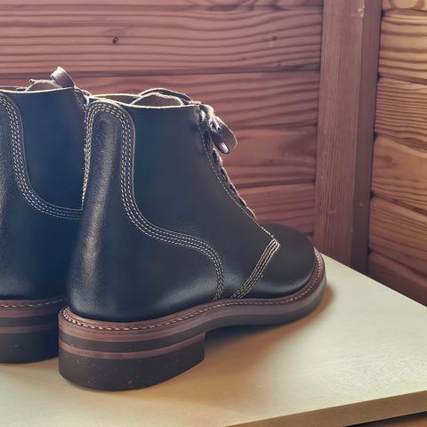 John Lofgren M-43 Service Shoes in Horween Dark Brown Waxed Flesh