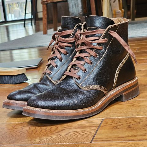 John Lofgren M-43 Service Shoes in Horween Dark Brown Waxed Flesh