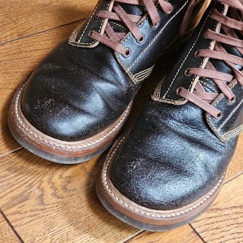 John Lofgren M-43 Service Shoes in Horween Dark Brown Waxed Flesh