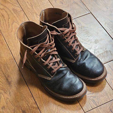 John Lofgren M-43 Service Shoes in Horween Dark Brown Waxed Flesh