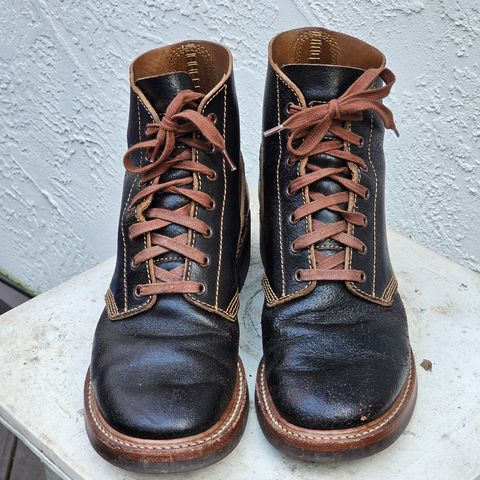 John Lofgren M-43 Service Shoes in Horween Dark Brown Waxed Flesh