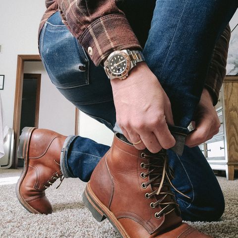 Viberg Service Boot in Horween Saddle Tan Chromepak