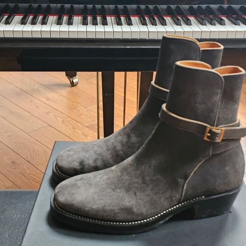 Briselblack The Kai Jodhpur in Maryam Black Waxed Reverse Horsebutt