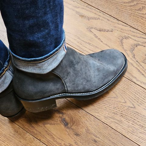 Briselblack The Kai Jodhpur in Maryam Black Waxed Reverse Horsebutt