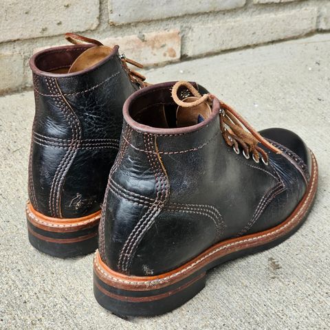 John Lofgren Combat Boots in Shinki Black Oiled Horsebutt
