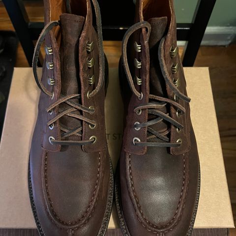 Grant Stone Ottawa Boot in C.F. Stead Tobacco Waxy Commander Suede