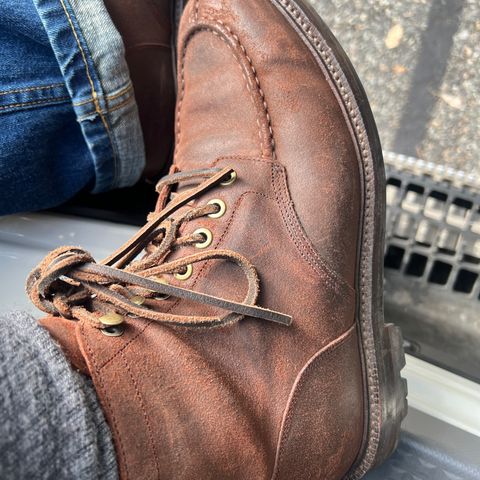 Grant Stone Ottawa Boot in C.F. Stead Tobacco Waxy Commander Suede