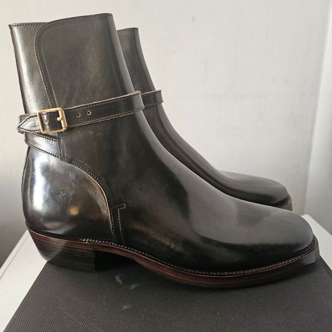 XBXS Jodhpur in Maryam Cuoio Horsebutt Overdyed Black