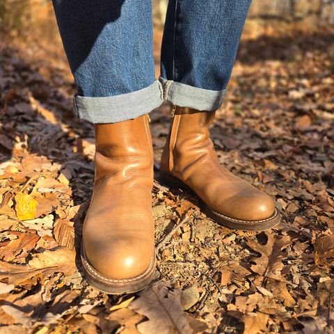Rolling Dub Trio Casper Boot in Horween Natural Chromexcel