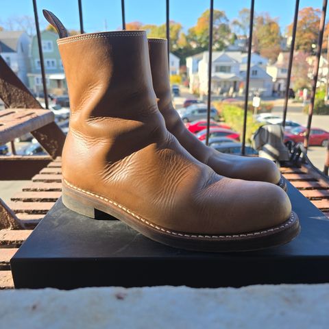 Rolling Dub Trio Casper Boot in Horween Natural Chromexcel