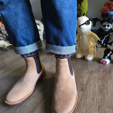Briselblack The Seventh Chelsea Boot in Maryam Natural Reverse Horsebutt