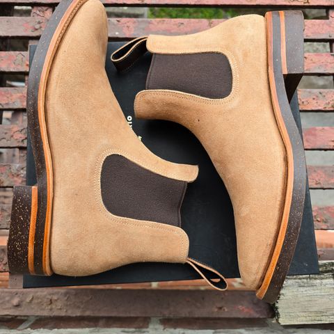 Briselblack The Seventh Chelsea Boot in Maryam Natural Reverse Horsebutt