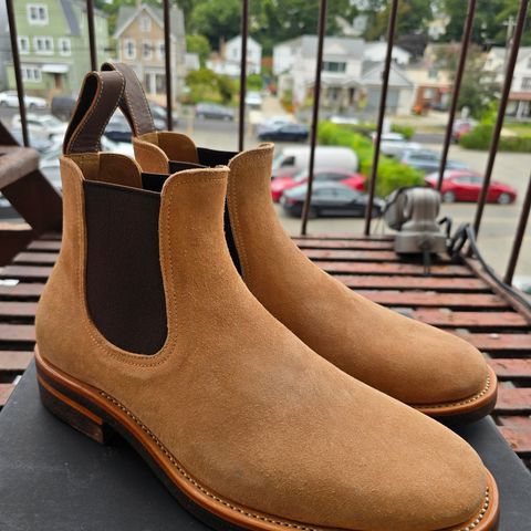Briselblack The Seventh Chelsea Boot in Maryam Natural Reverse Horsebutt