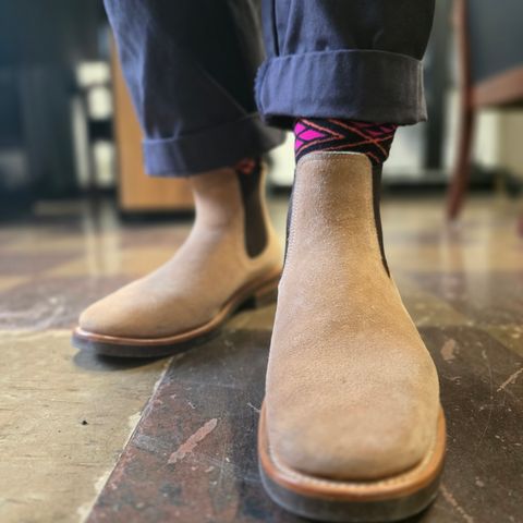 Briselblack The Seventh Chelsea Boot in Maryam Natural Reverse Horsebutt