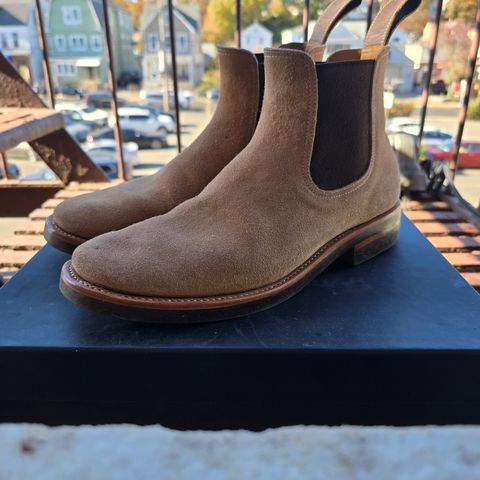 Briselblack The Seventh Chelsea Boot in Maryam Natural Reverse Horsebutt